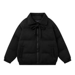 Retro bow cotton jacket