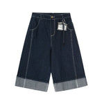 休閑復古牛仔五分短褲
