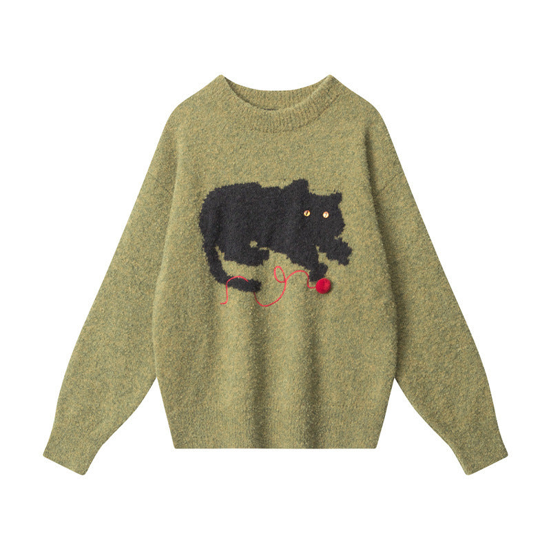 Cute cat casual sweater