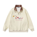 棉綫彩色繩衛衣