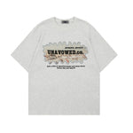 레트로 레터 패치 반팔