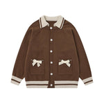 리본 니트 재킷