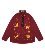 Starry Sky Cat and Dog Long-Sleeved Shirt
