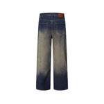 Heavy gradient denim trousers