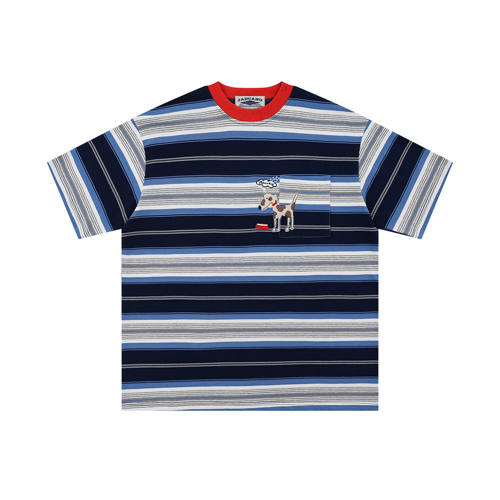 Striped all-match short sleeves