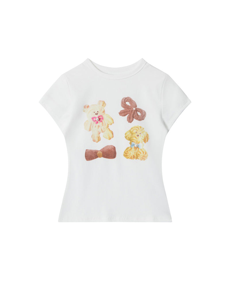 スリムフィット ベア 半袖Tシャツ