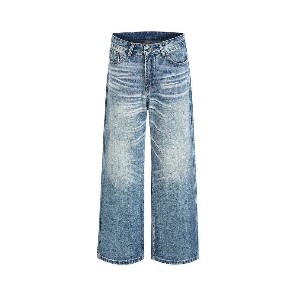 Retro casual straight leg jeans