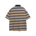 스트라이프 라펠 반소매