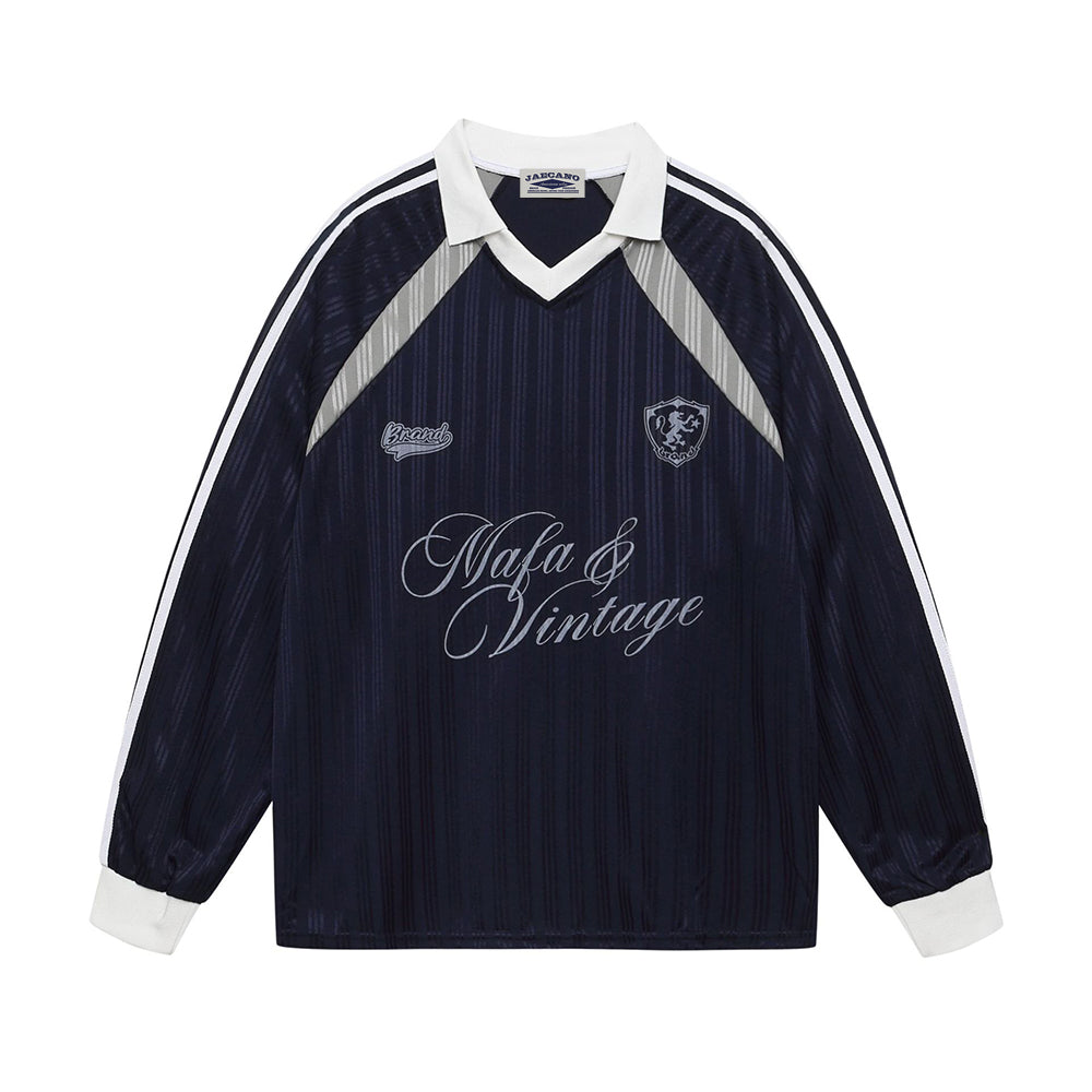 Contrast color stitching sweatshirt