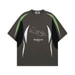 레트로 콘트라스트 반소매