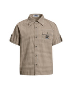 Retro embroidered short-sleeved shirt