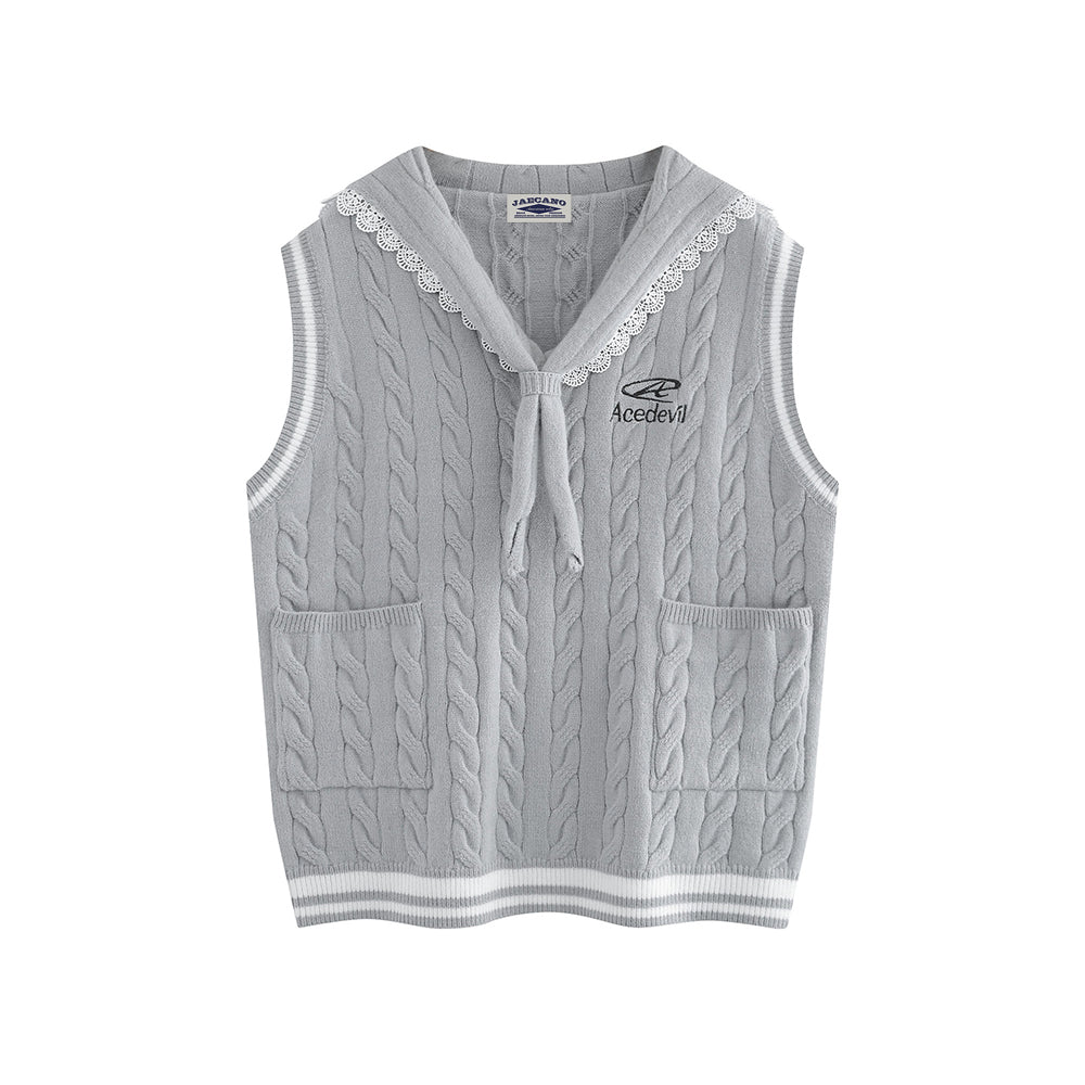 Retro lapel vest