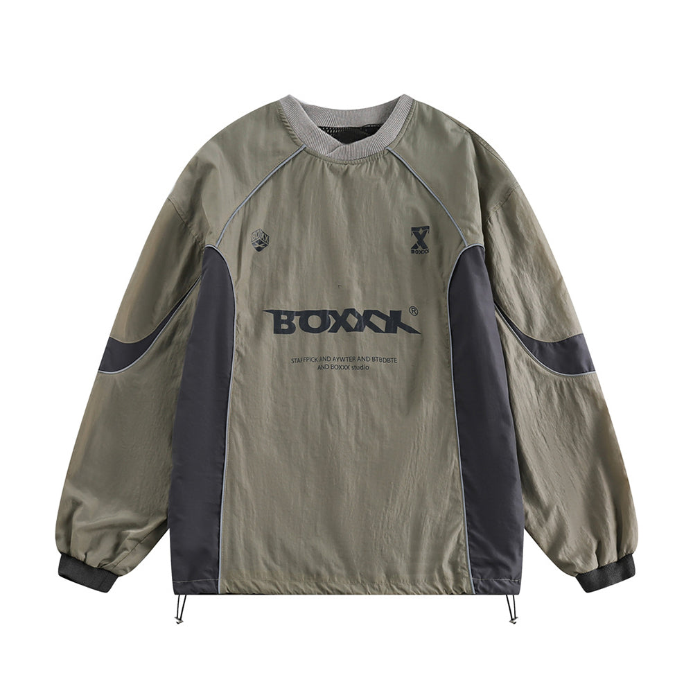 Printed patchwork sweatshirt