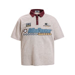 撞色條紋polo短袖