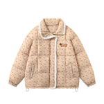 Retro floral embroidered patchwork cotton jacket