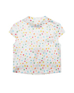 Colorful polka dot short-sleeved shirt (women's)