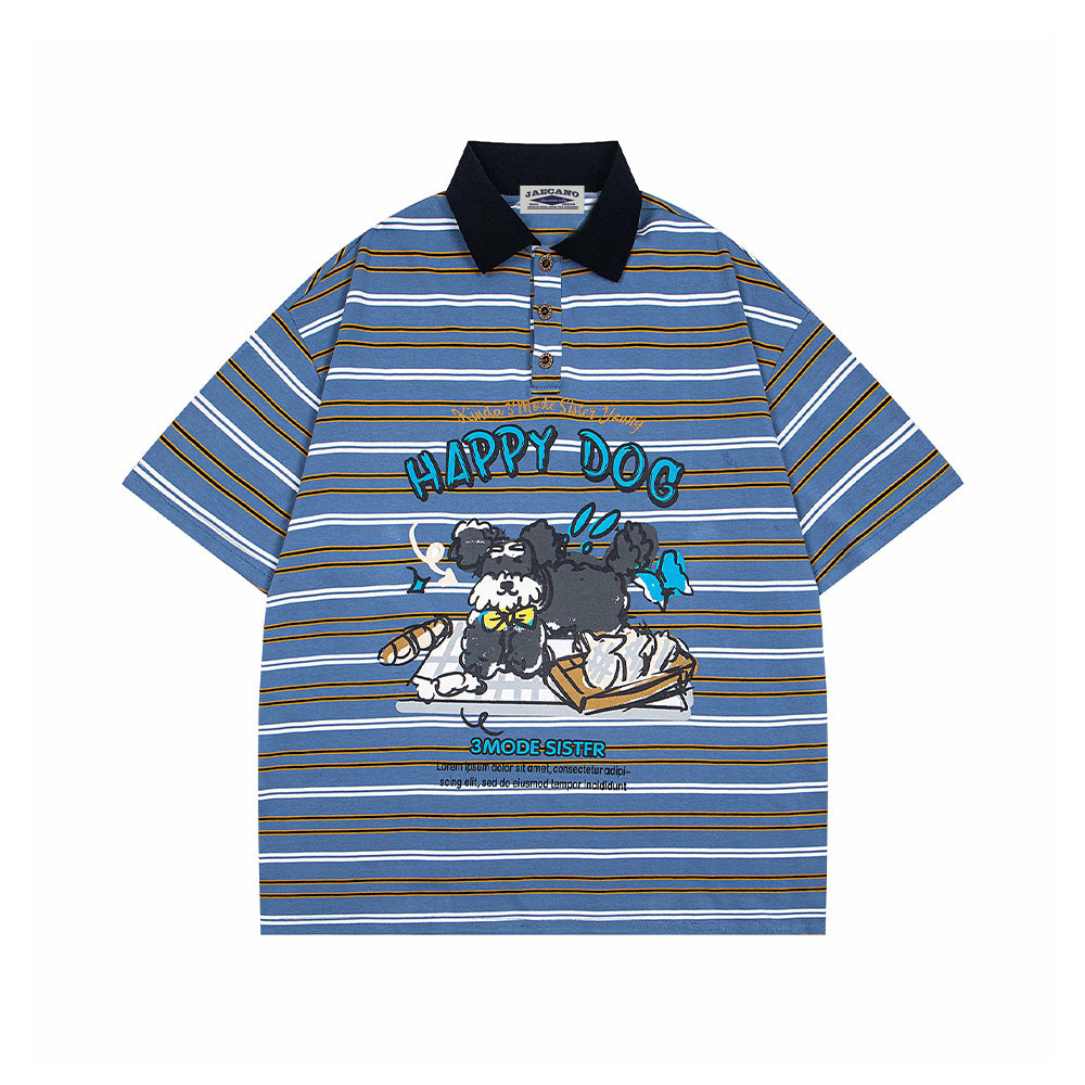 Striped puppy short sleeves