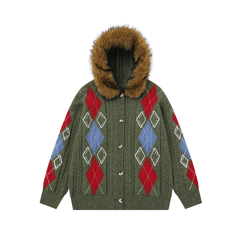 캐주얼한 탈부착형 니트 가디건