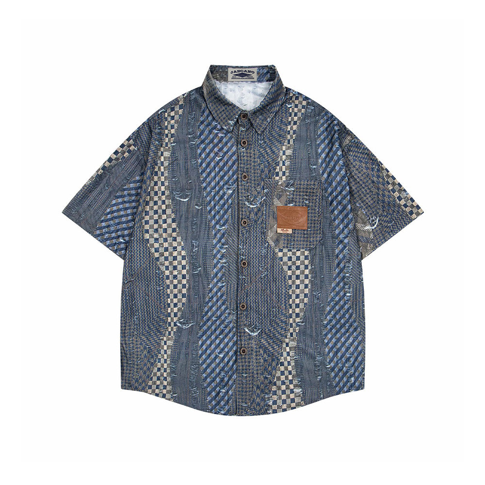 Vintage pocket short-sleeved shirt