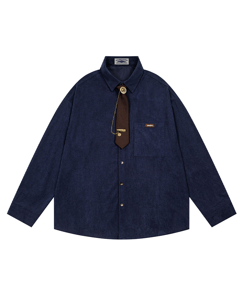 Corduroy Casual Long-Sleeved Shirt