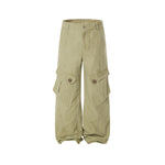 Vintage denim patchwork trousers