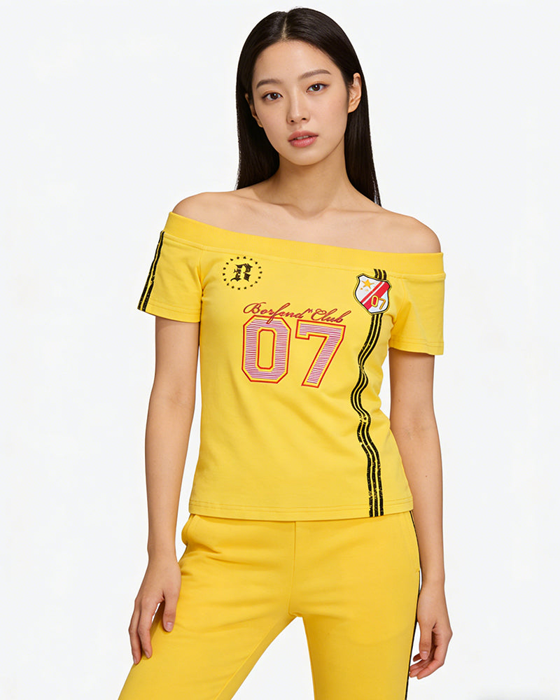 Retro sports short sleeves