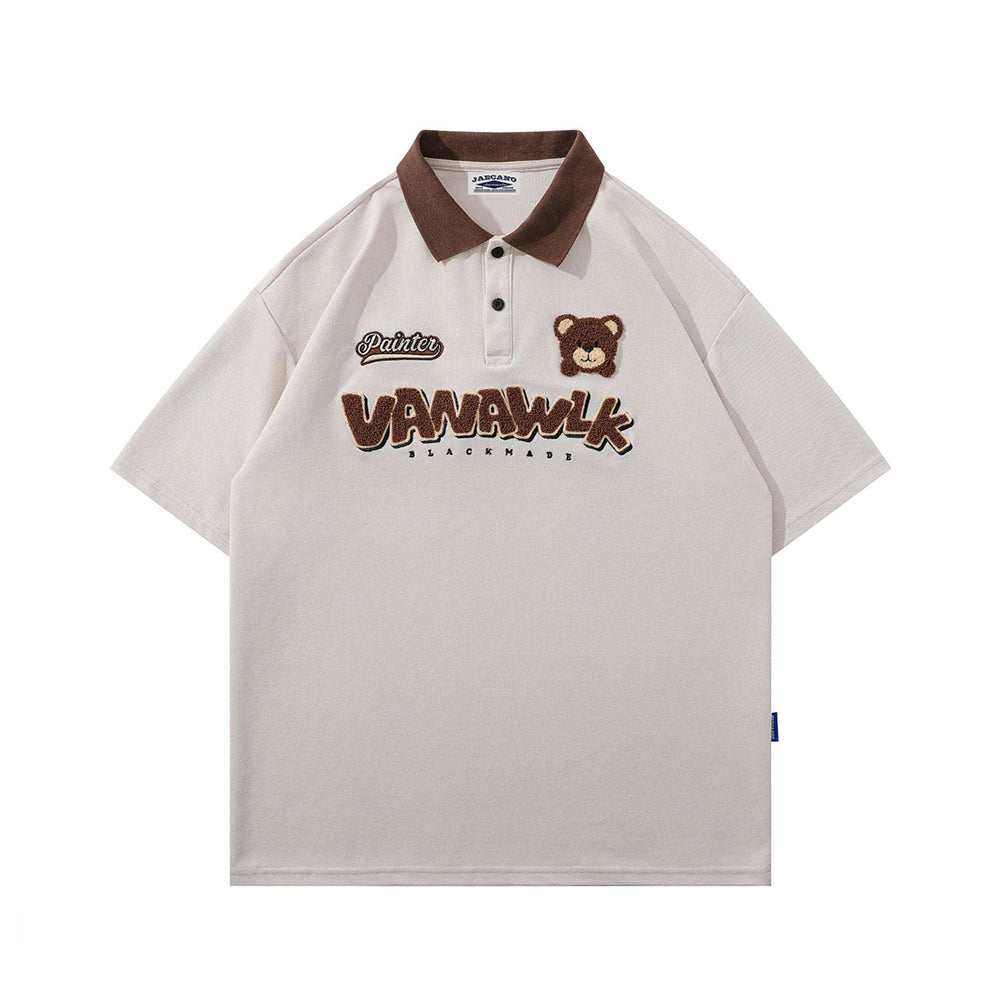 American retro polo bear short sleeves