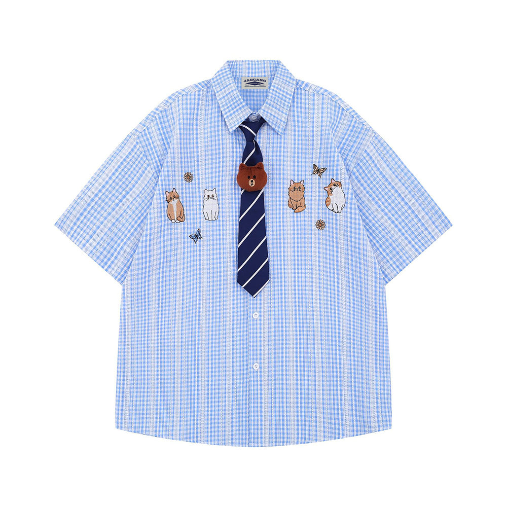 Cute Kitten Short Sleeve Shirt
