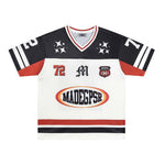 Contrast color stitching short sleeves