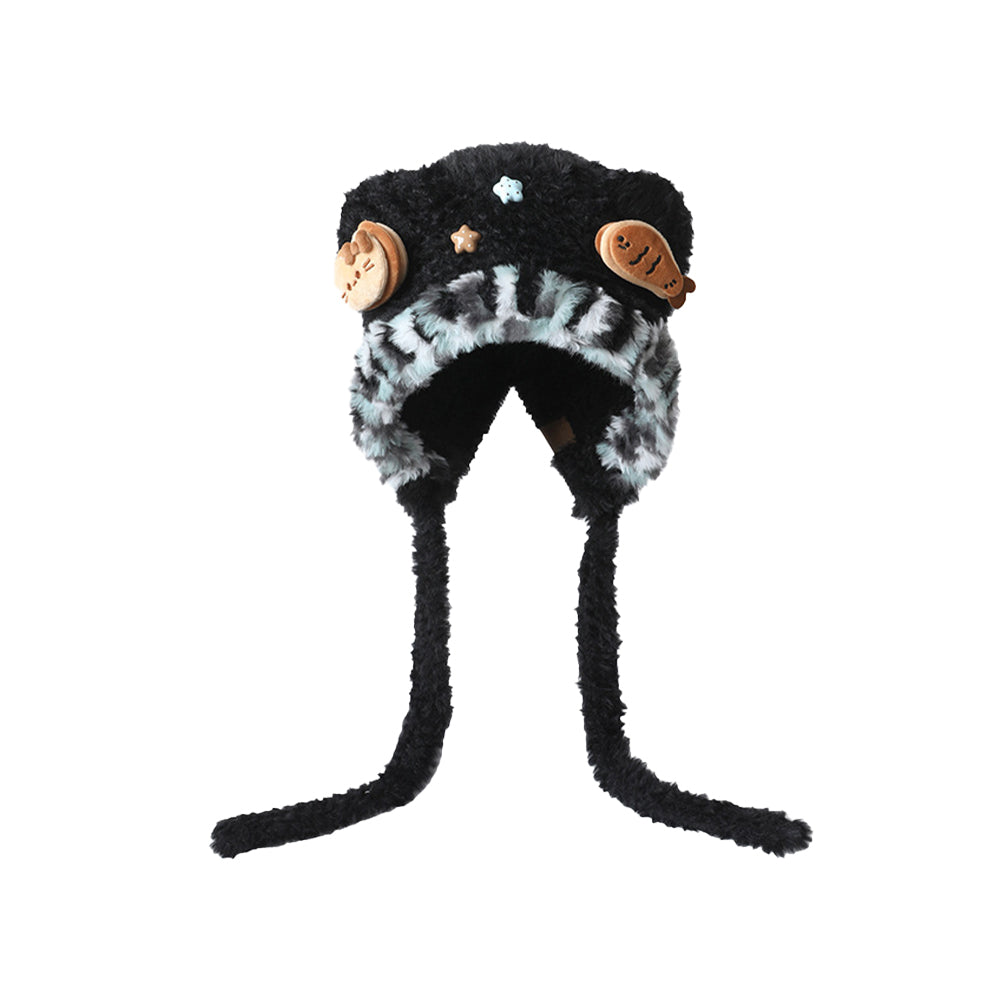 Color-blocked cat ear flaps