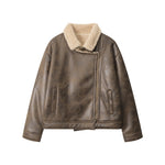 Retro lamb wool padded jacket