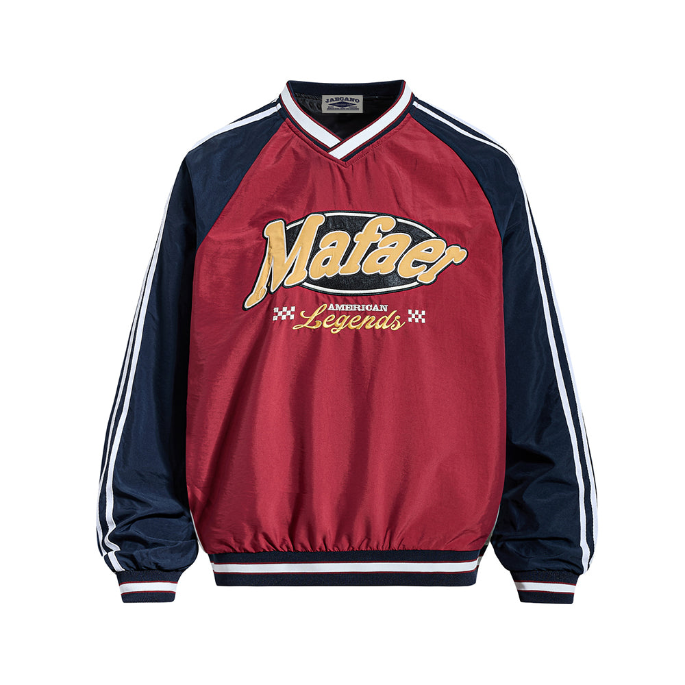 Retro contrast color sweatshirt