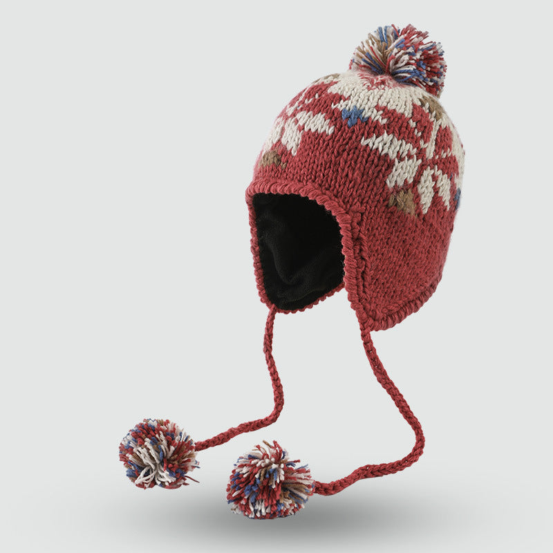 Cute thickened knitted hat