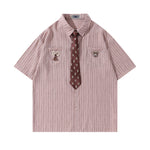 Vintage Striped Short Sleeve Shirt