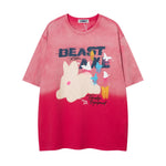 Gradient tie-dye loose short sleeves