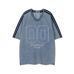 워시드 데님 반팔