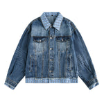 Retro plaid patchwork jacket