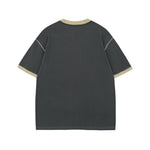 레트로 콘트라스트 반소매