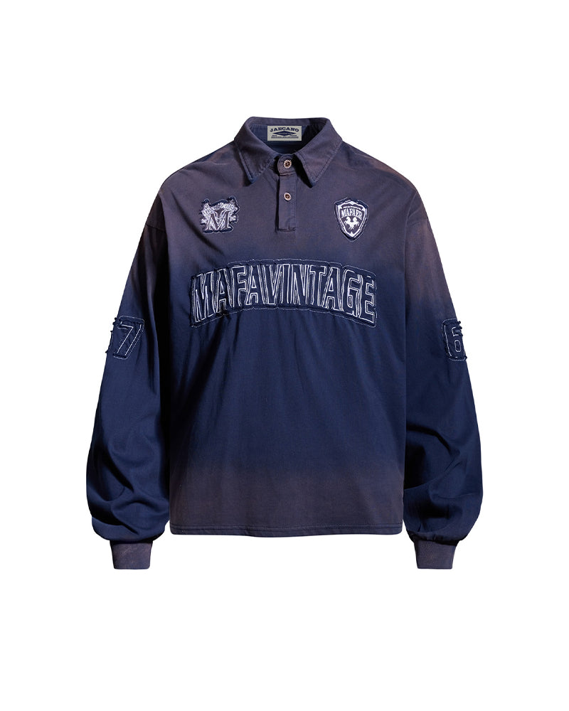 Gradient distressed long sleeve