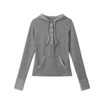 Slim-fit hooded long-sleeved top (women's)