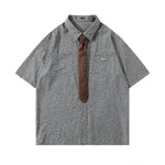 Retro versatile short-sleeved shirt