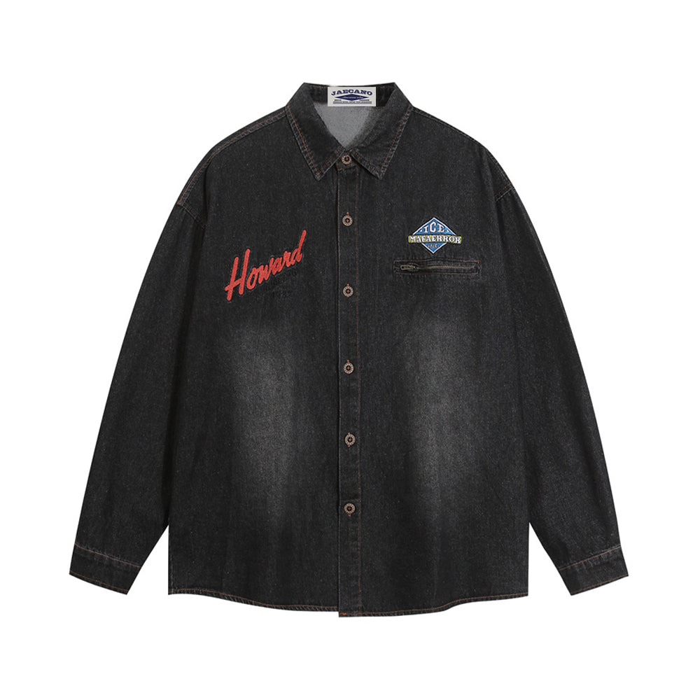 vintage embroidered casual shirt