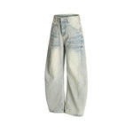 復古彎刀牛仔褲