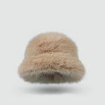 保暖純色毛絨帽