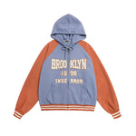 Contrast color lettering versatile jacket