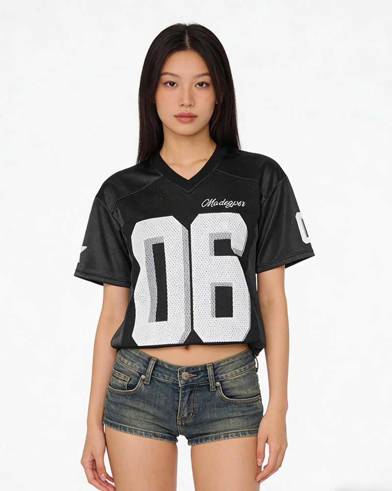 Spliced ​​all-match short sleeves
