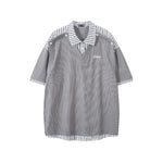 Fake two-piece short sleeves
