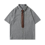 Vintage Plaid Short Sleeve Shirt