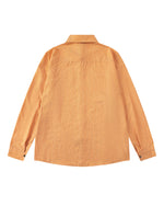 Vertical striped long-sleeved shirt