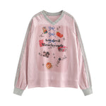 復古印花套頭衛衣